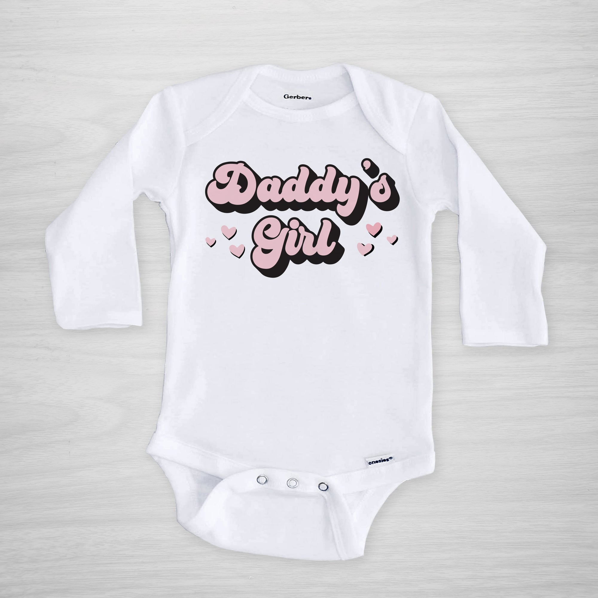 Daddy's Girl Onesie, Our best selling girl onesie for Father's Day, long sleeved