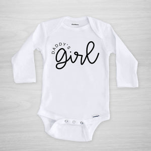 Daddy's Girl Onesie, perfect for father's day, or, let's be honest, any day of the year, long sleeved