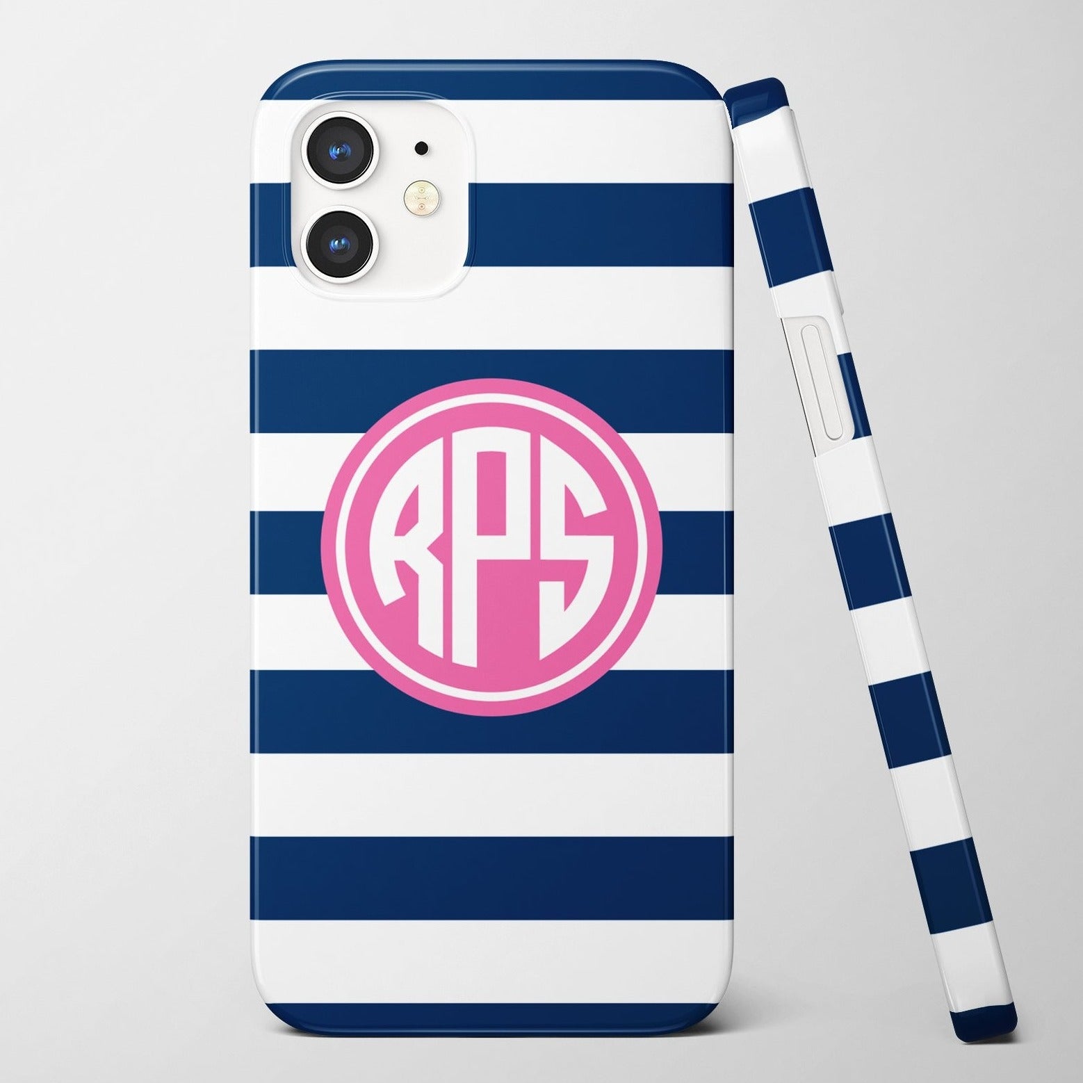 Monogram iPhone case, choose your colors, for the iphone 15 and prior models