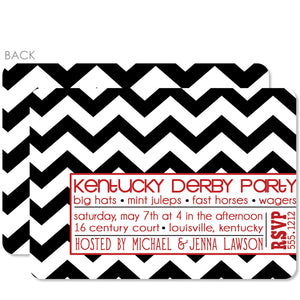 Chevron Kentucky Derby Invitations