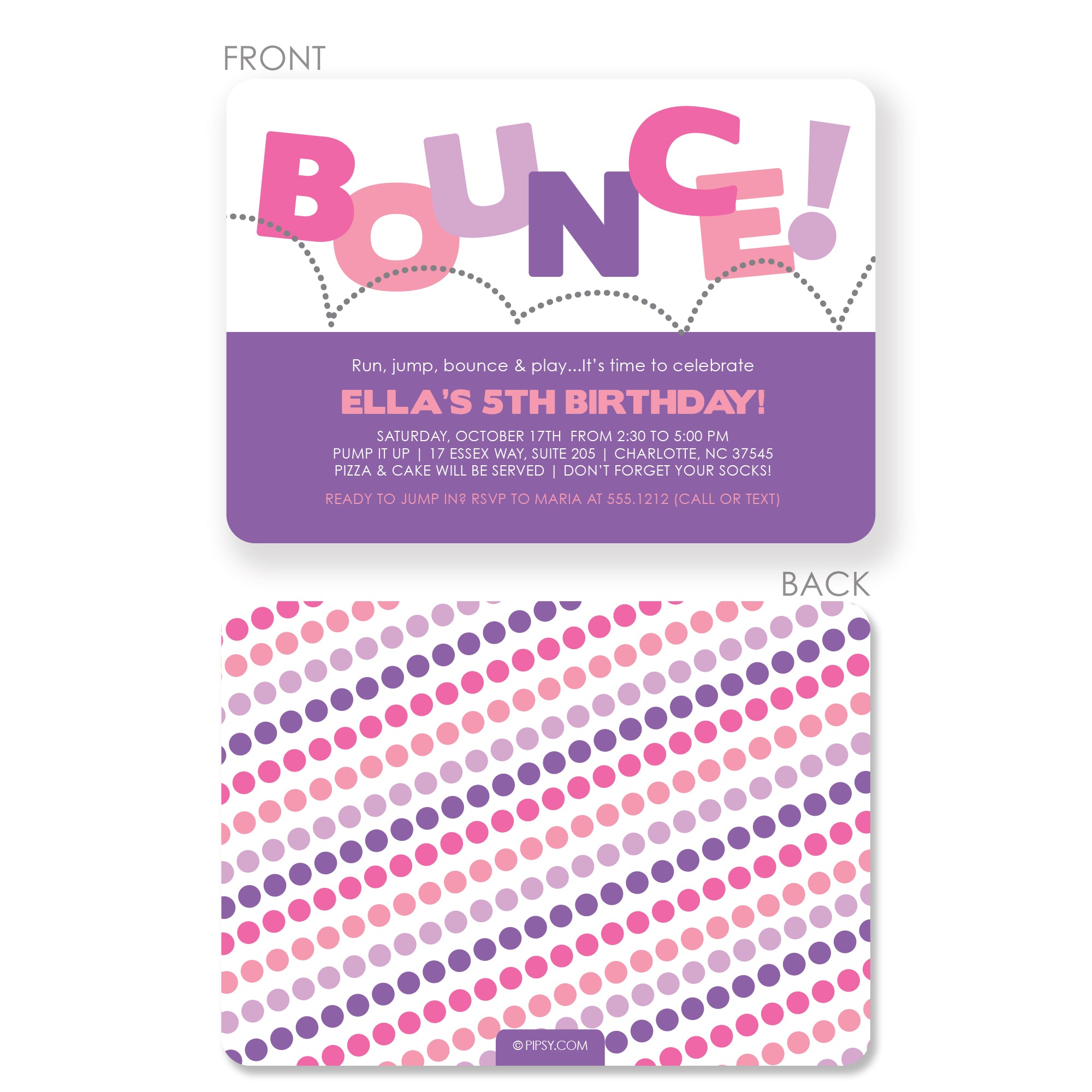 Bounce Birthday Invitation | Pipsy.com