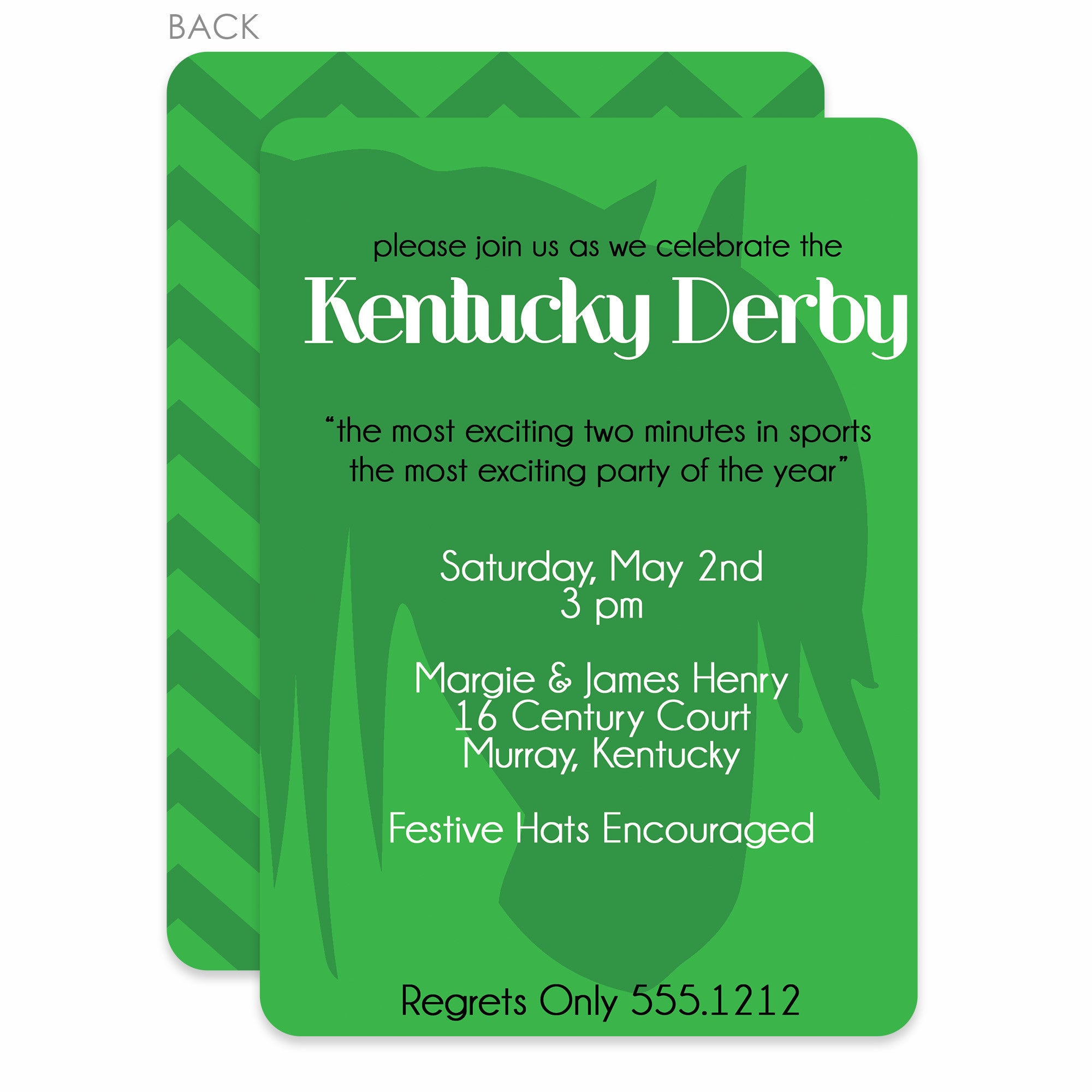 Silhouette Kentucky Derby Invitations