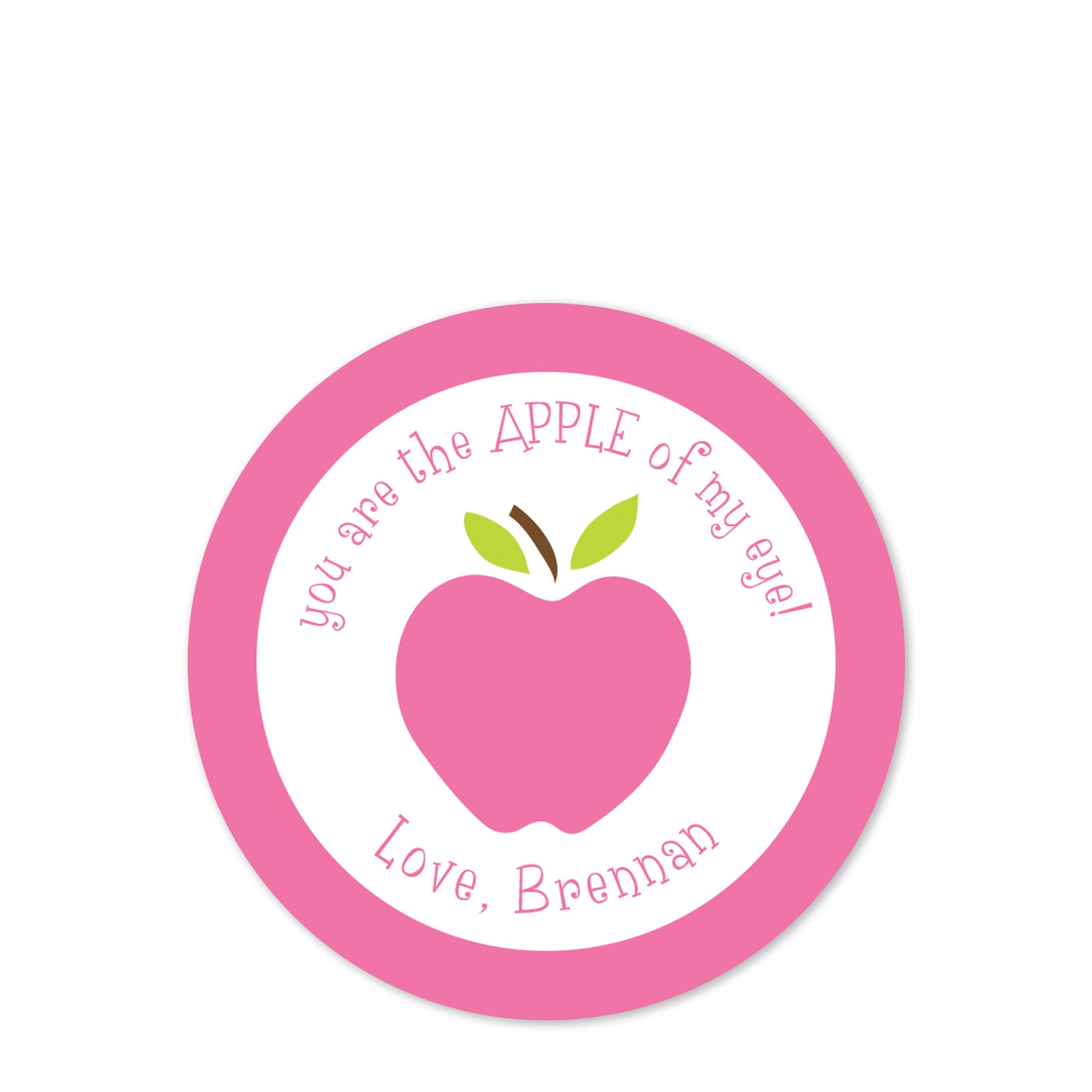 You are the apple of my eye | Class party stickers | PIPSY.COM