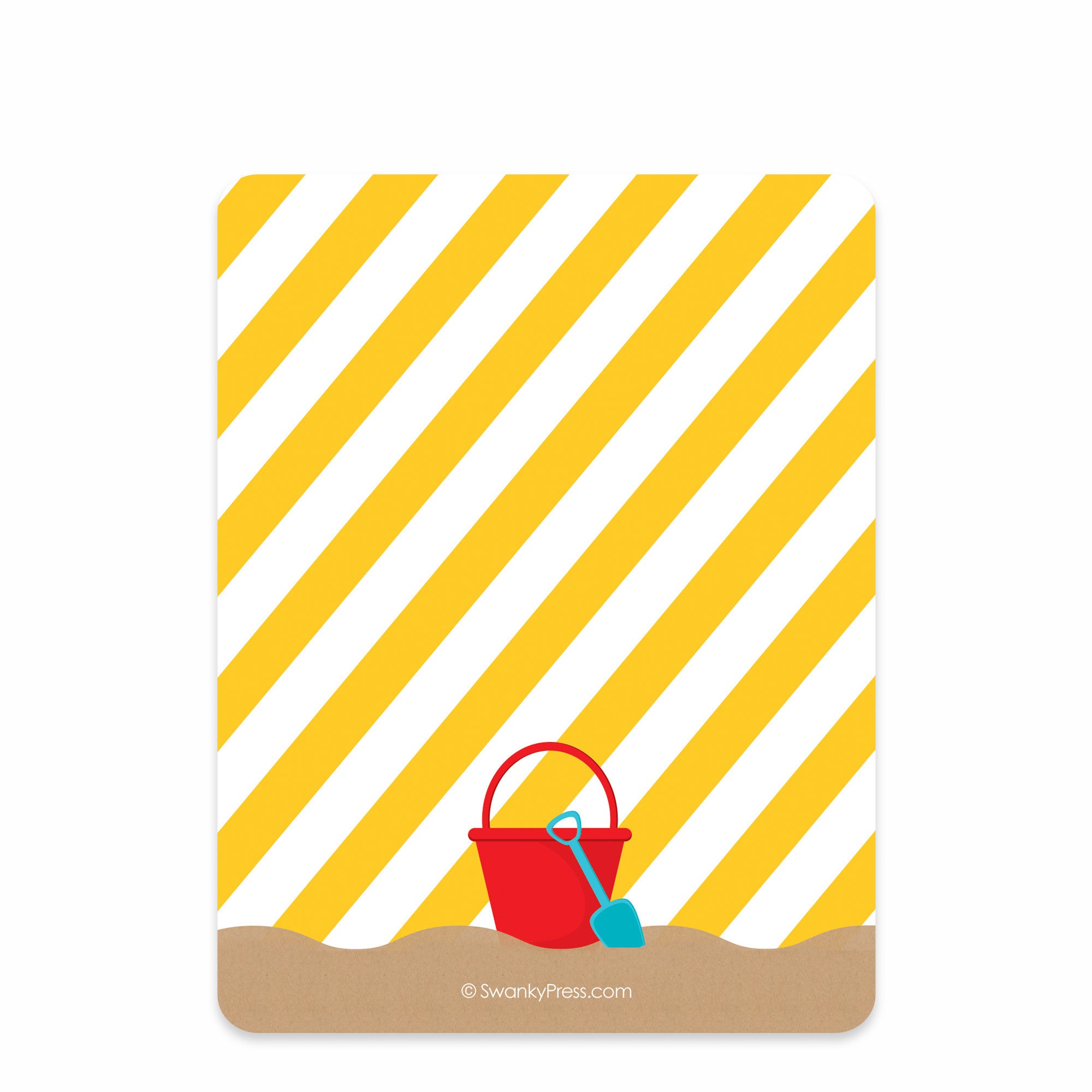 Beach Ball Flat Notecard | Swanky Press | Back