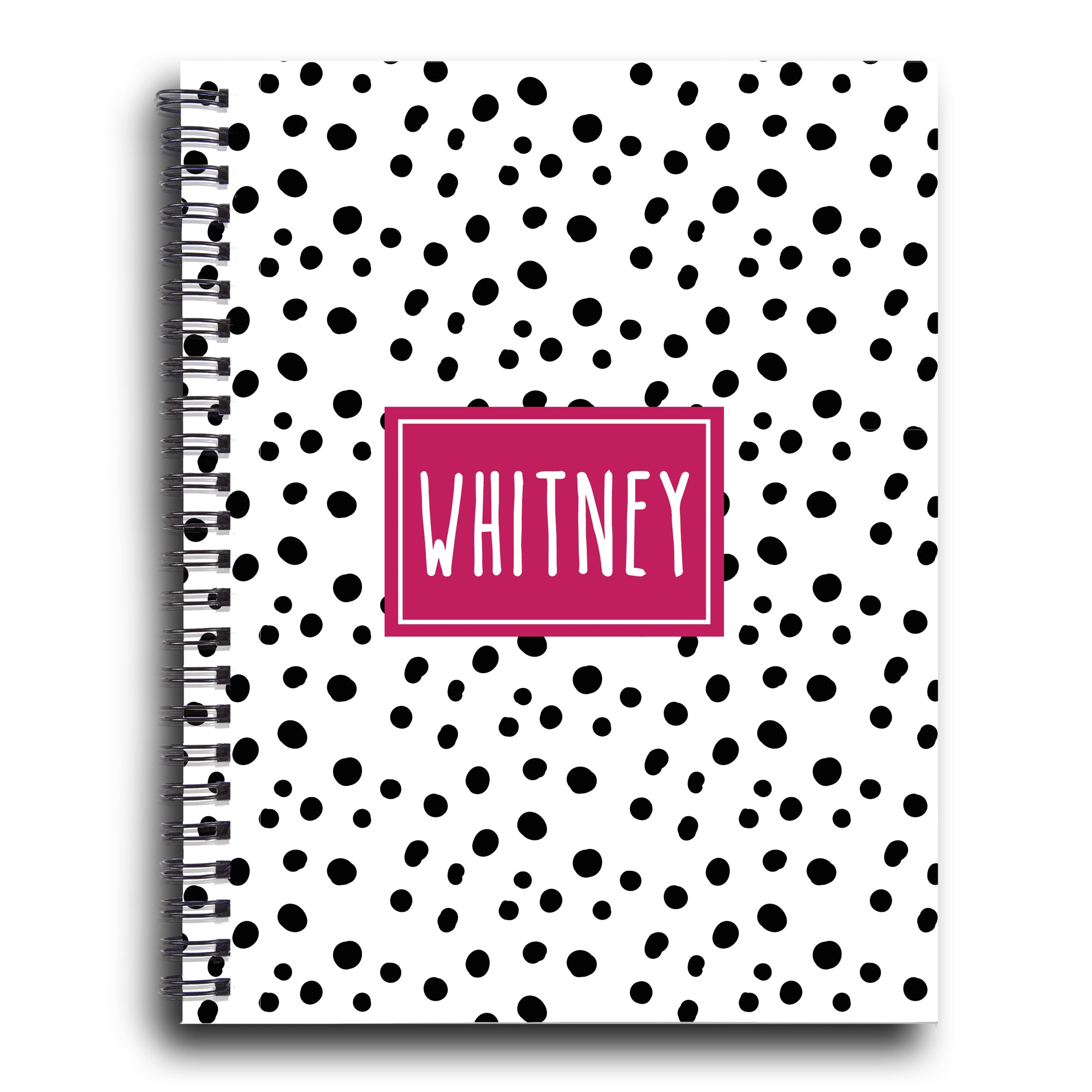 Happy Dots Personalized Spiral Notebook