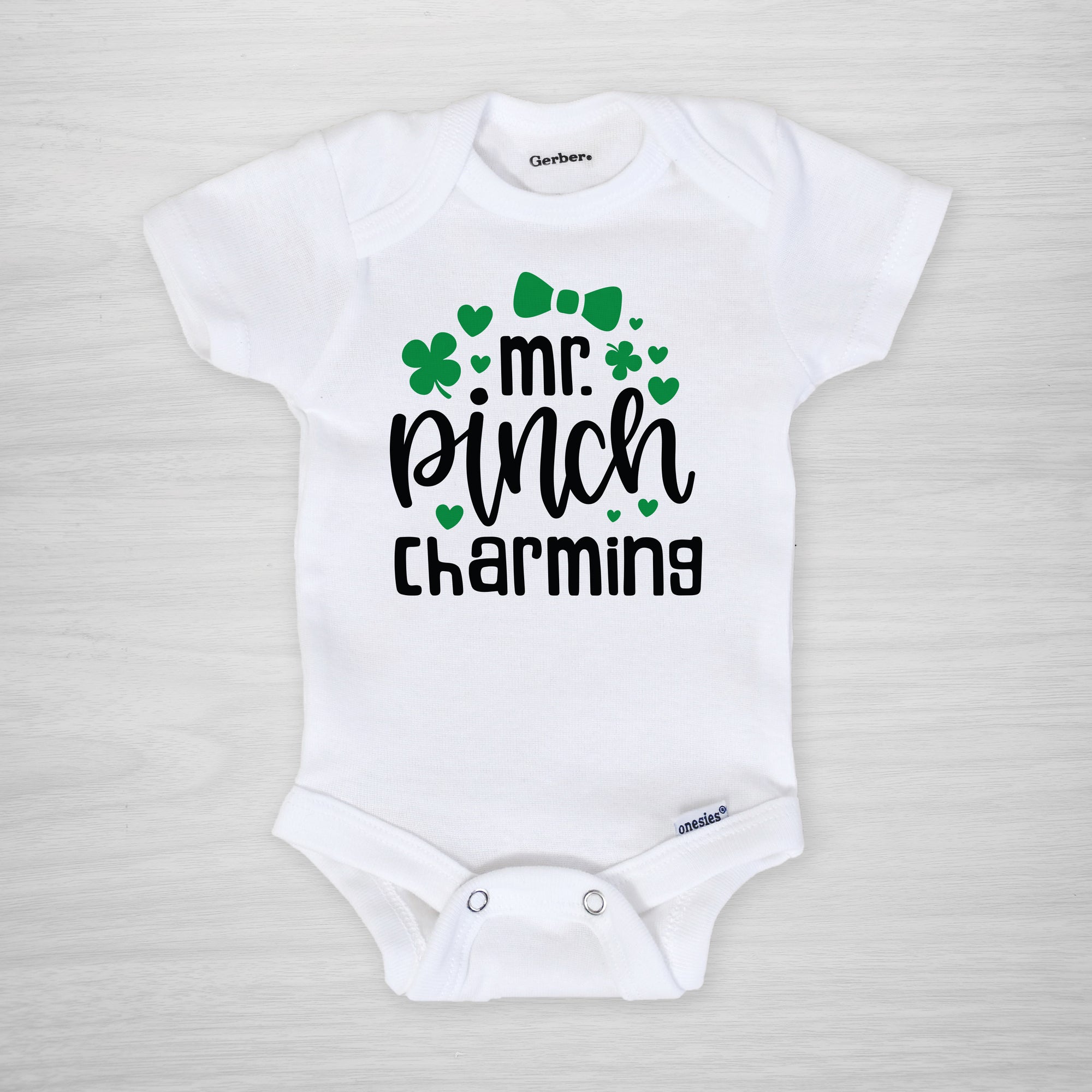 Mr. Pinch Charming St. Patrick's Day Onesie®, short sleeved