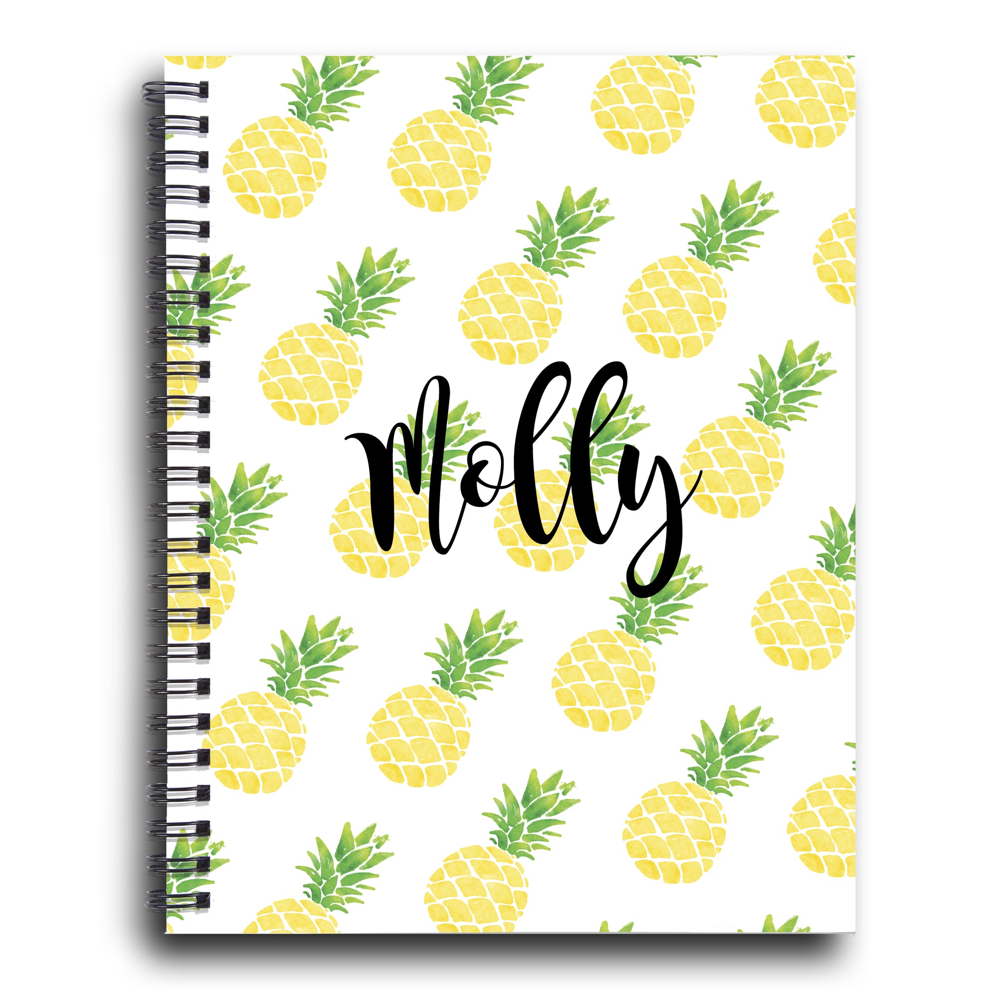 Pineapple Personalized Spiral Notebook