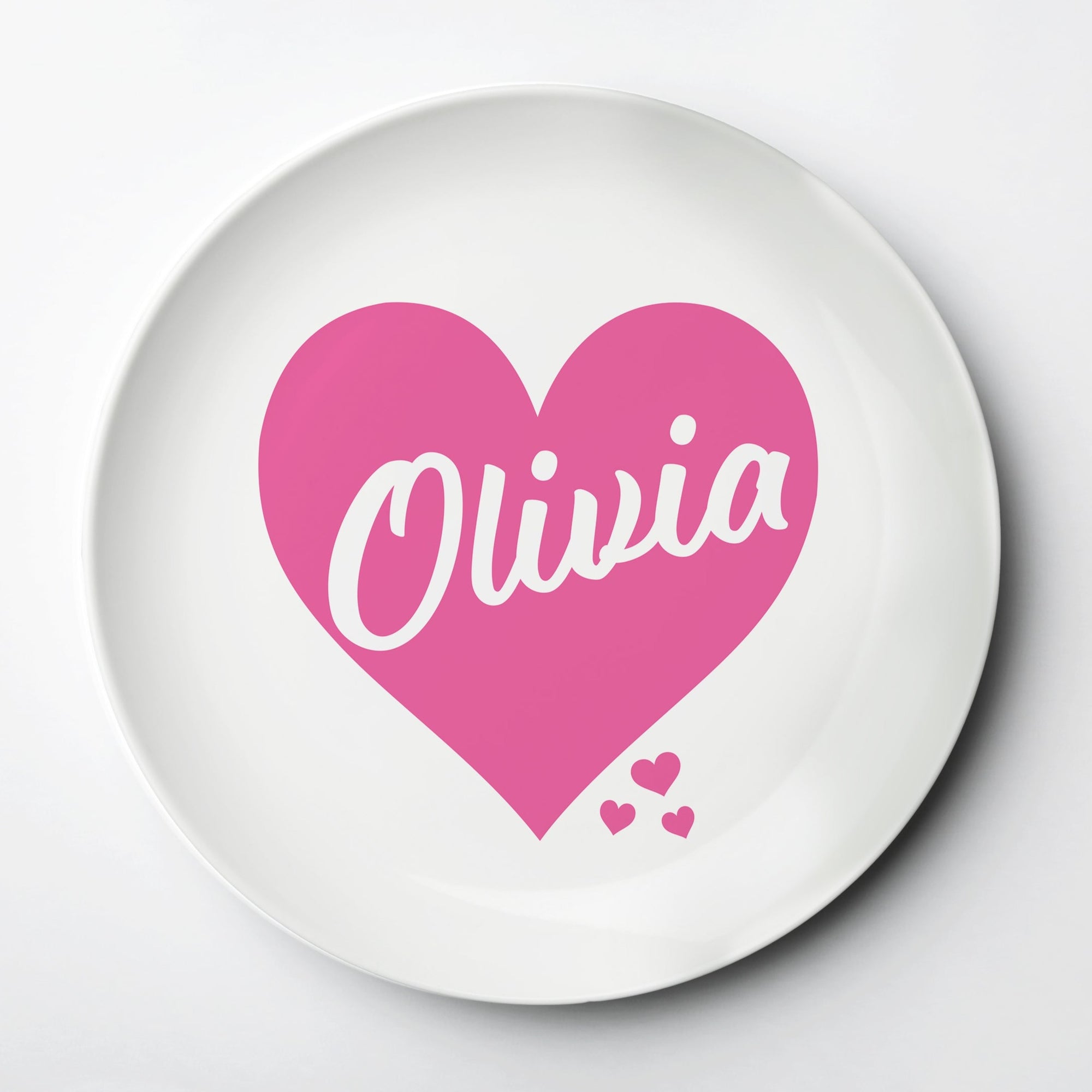 Valentine's Day or Everyday personalized ThermoSāf® kids reusable plate, microwave, dishwasher and oven safe.  Made in the USA, Pipsy.com