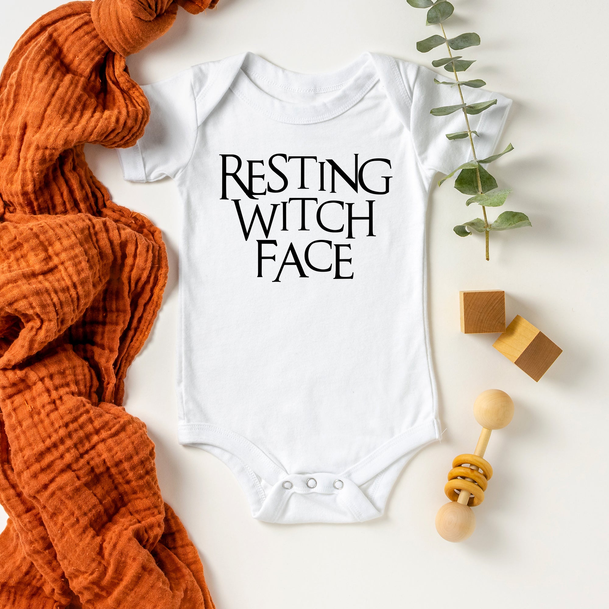 Resting Witch Face Gerber Onesie, long sleeved