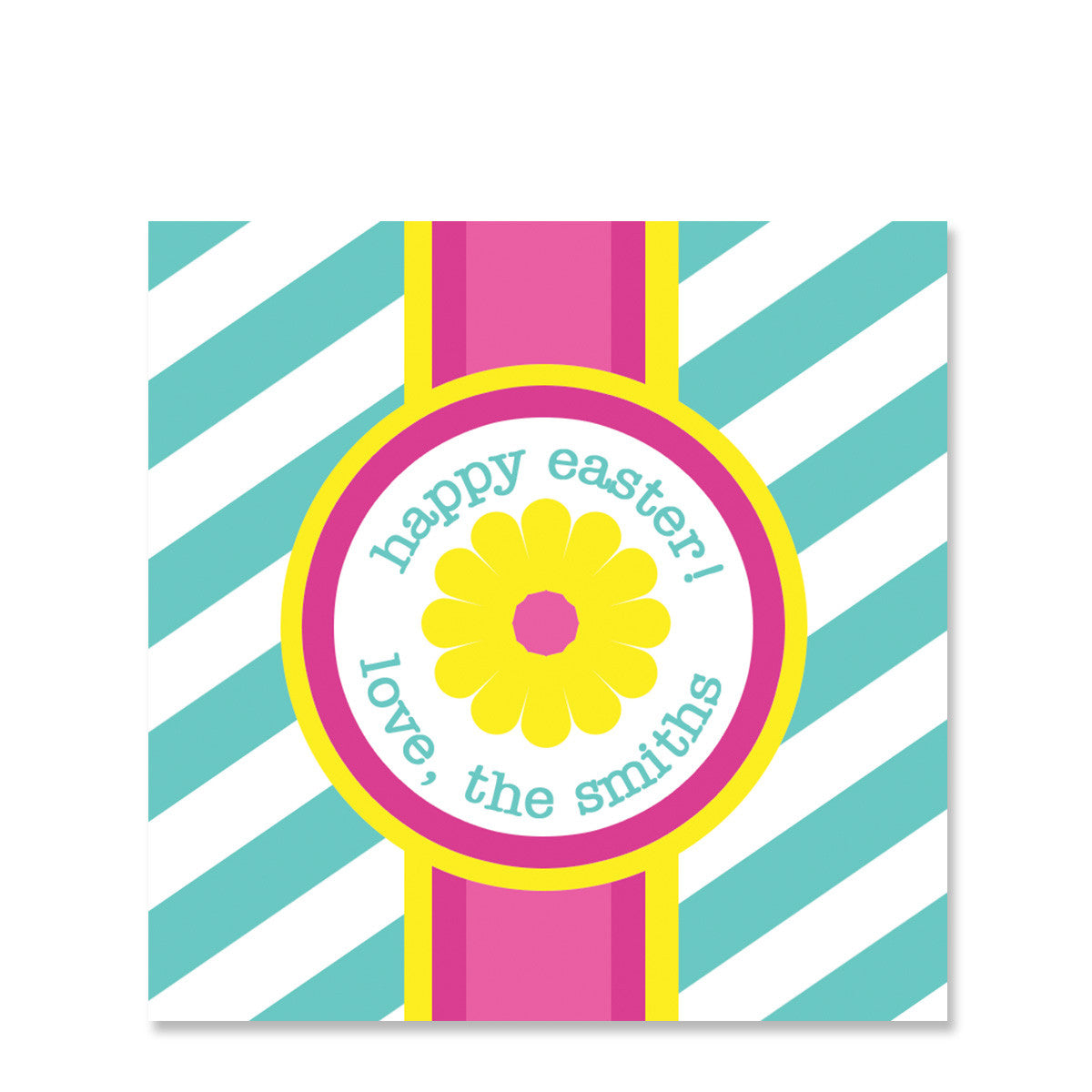 Striped Flower Gift Sticker | Swanky Press | Square