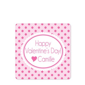 Sweet Pink Dots Valentine's Day Gift Sticker | PIPSY.COM