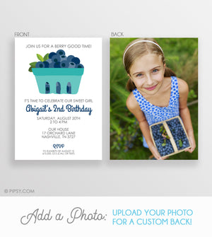 Blueberry Birthday Invitation  (DIY Printable)