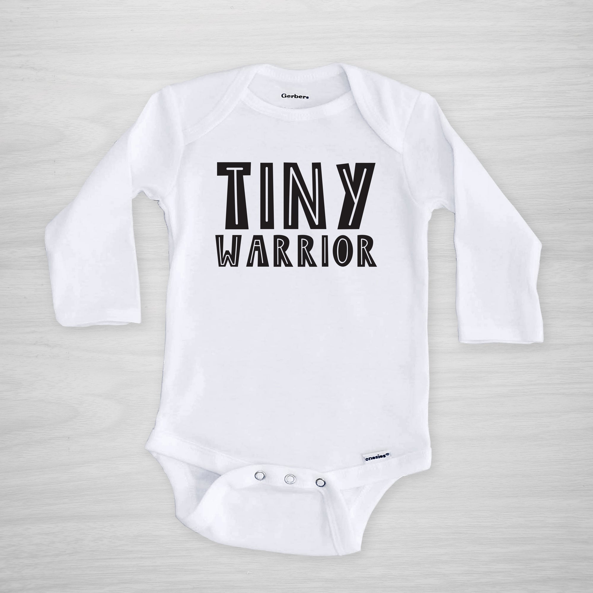 Tiny Warrior Onesie® - for your little NICU hospital fighter, short sleeved