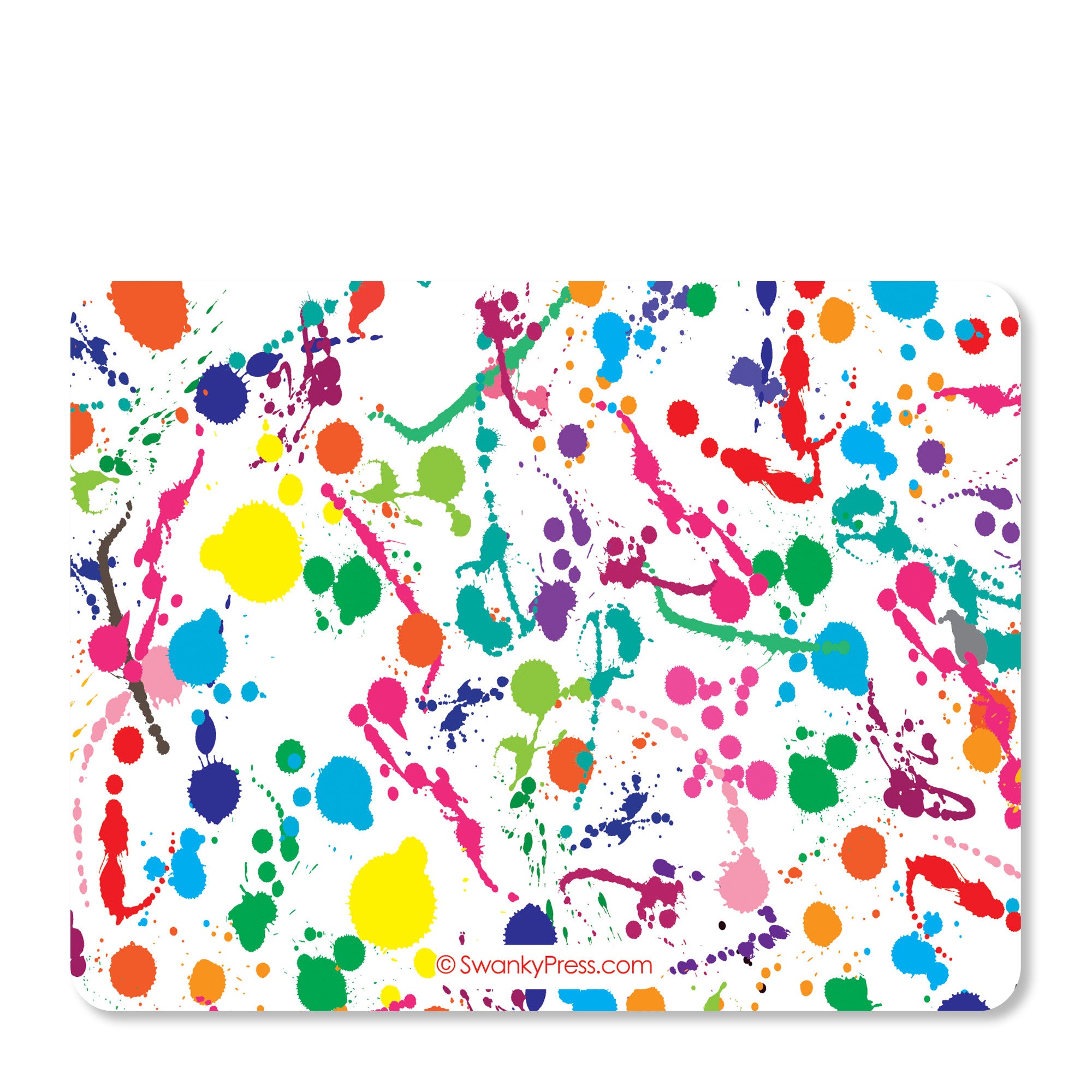 Art party Splatter Thank You Notecards | Swanky Press | Back