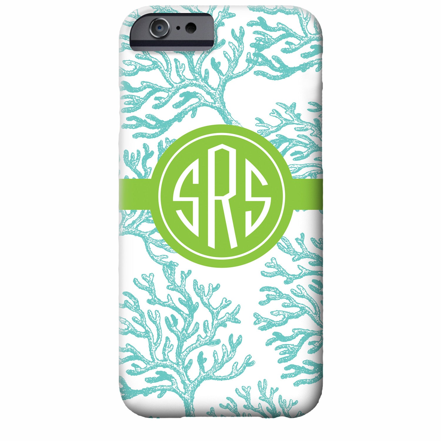 Monogrammed Coral iPhone Case | Swanky Press