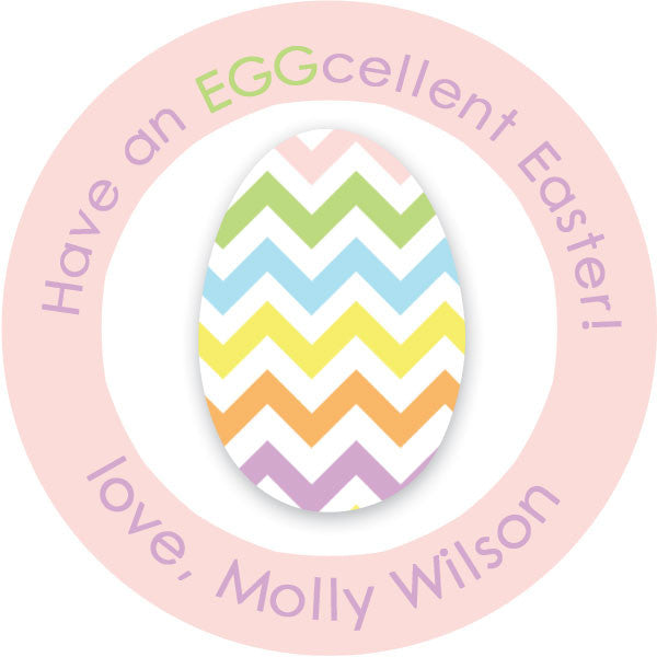 EGGcelent round stickers in pastels for Easter