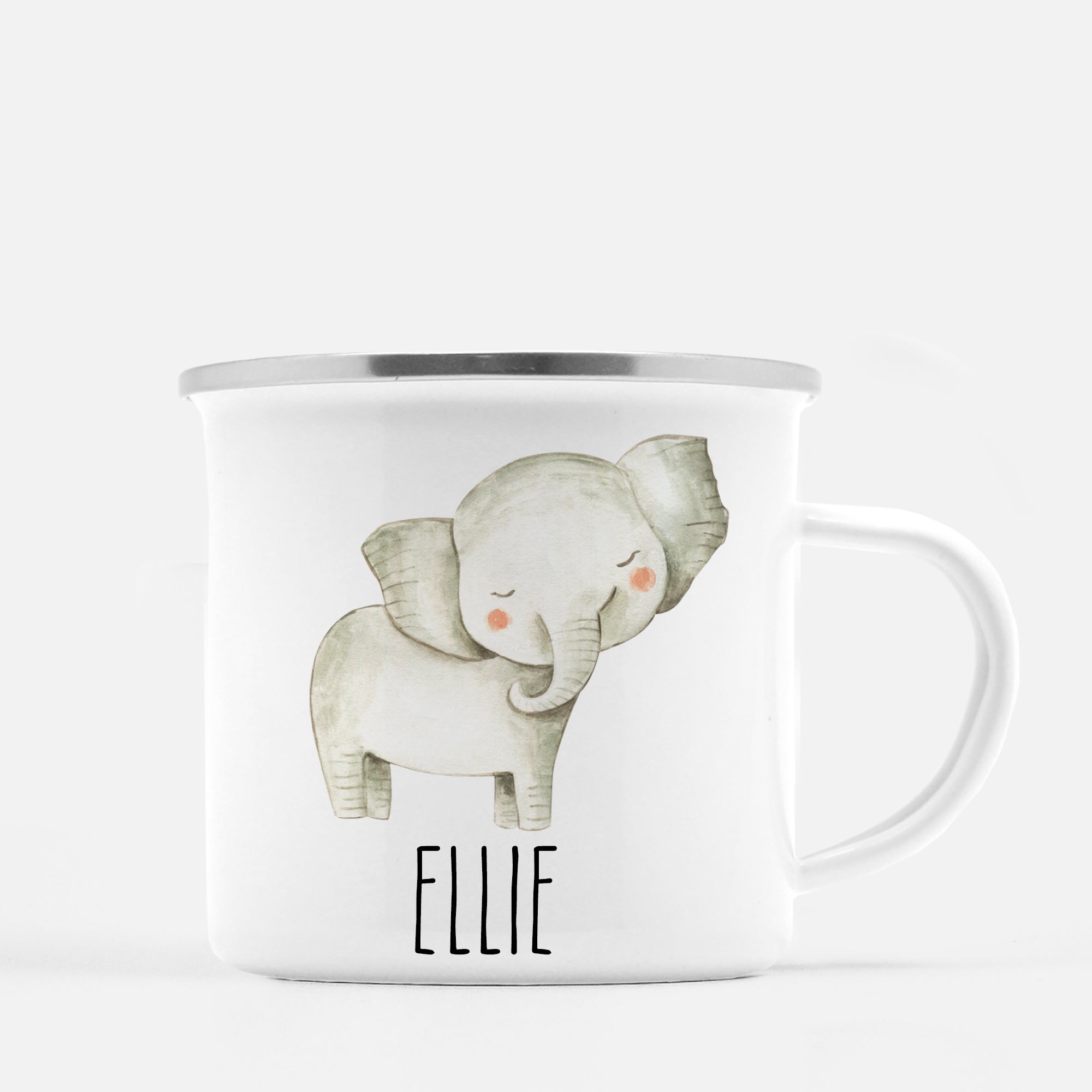 elephant camp mug, personalized with child's name, Pipsy.com