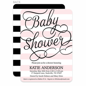 Fresh Stripes Baby Shower Invitation