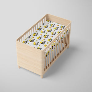 Construction Personalized Crib Sheet