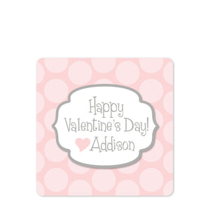 Pink and Grey Valentine's Day Sticker