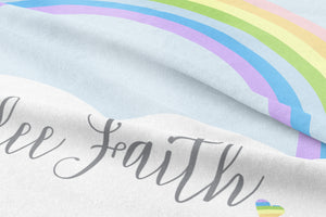 Rainbow Personalized Crib Sheet