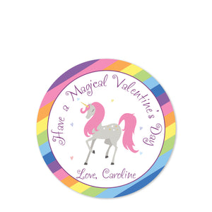 Valentine's Day Stickers  - Magical Unicorn