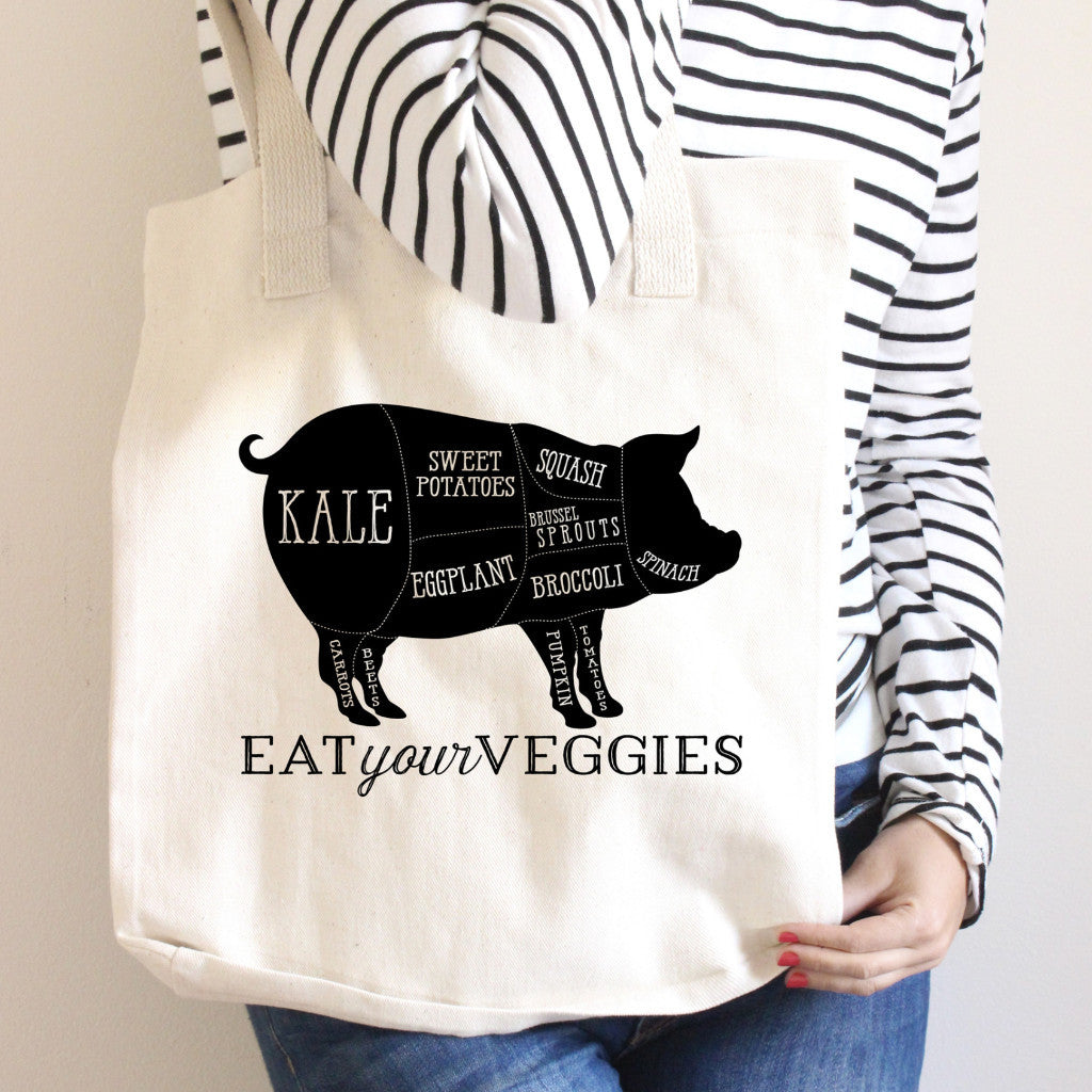 Veggie Pig Tote Bag