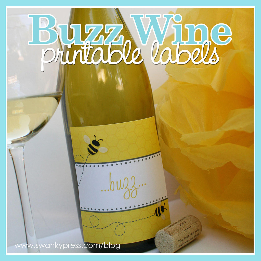 Freebie | Printable Buzz Wine Bottle Labels