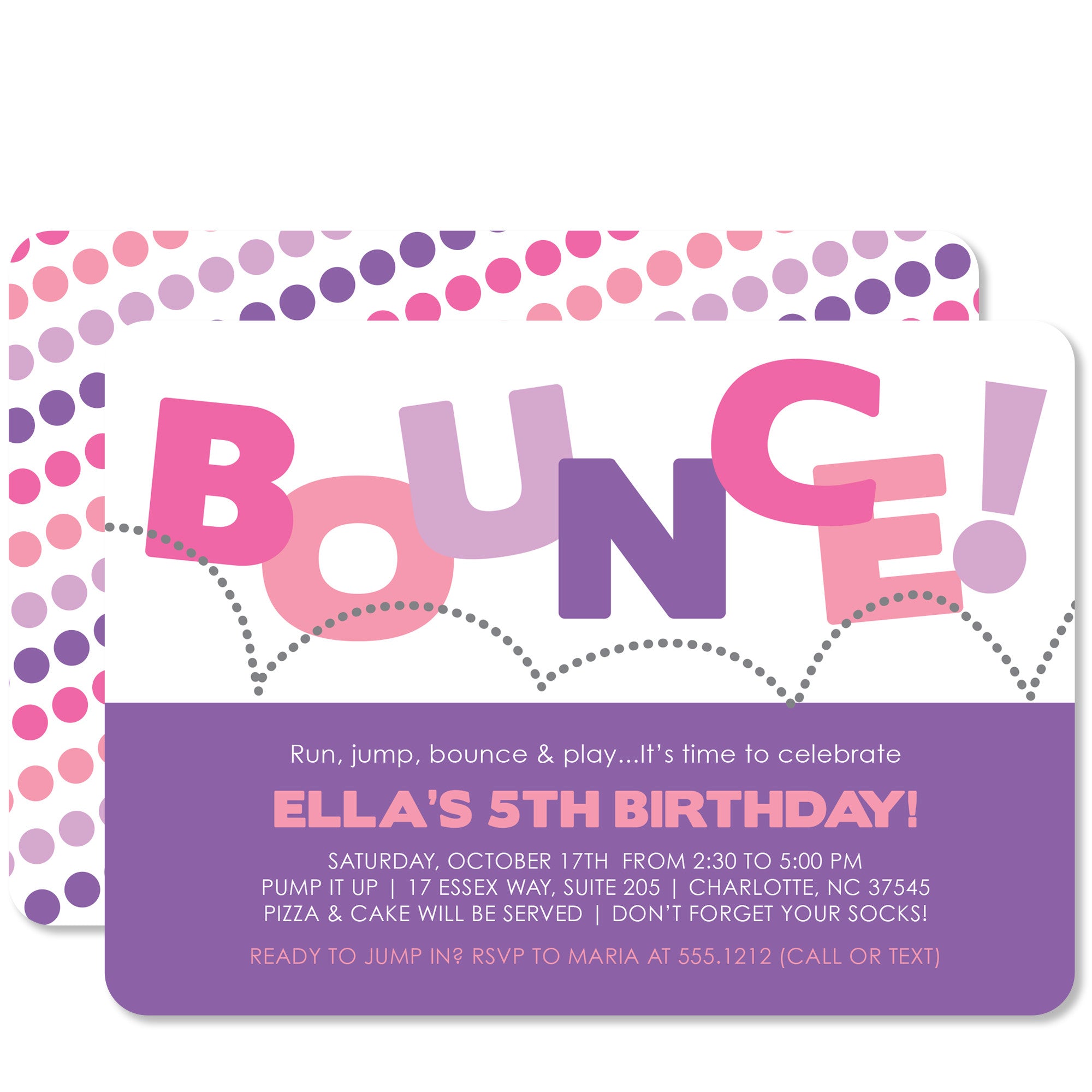 Bounce Birthday, Pink & Purple
