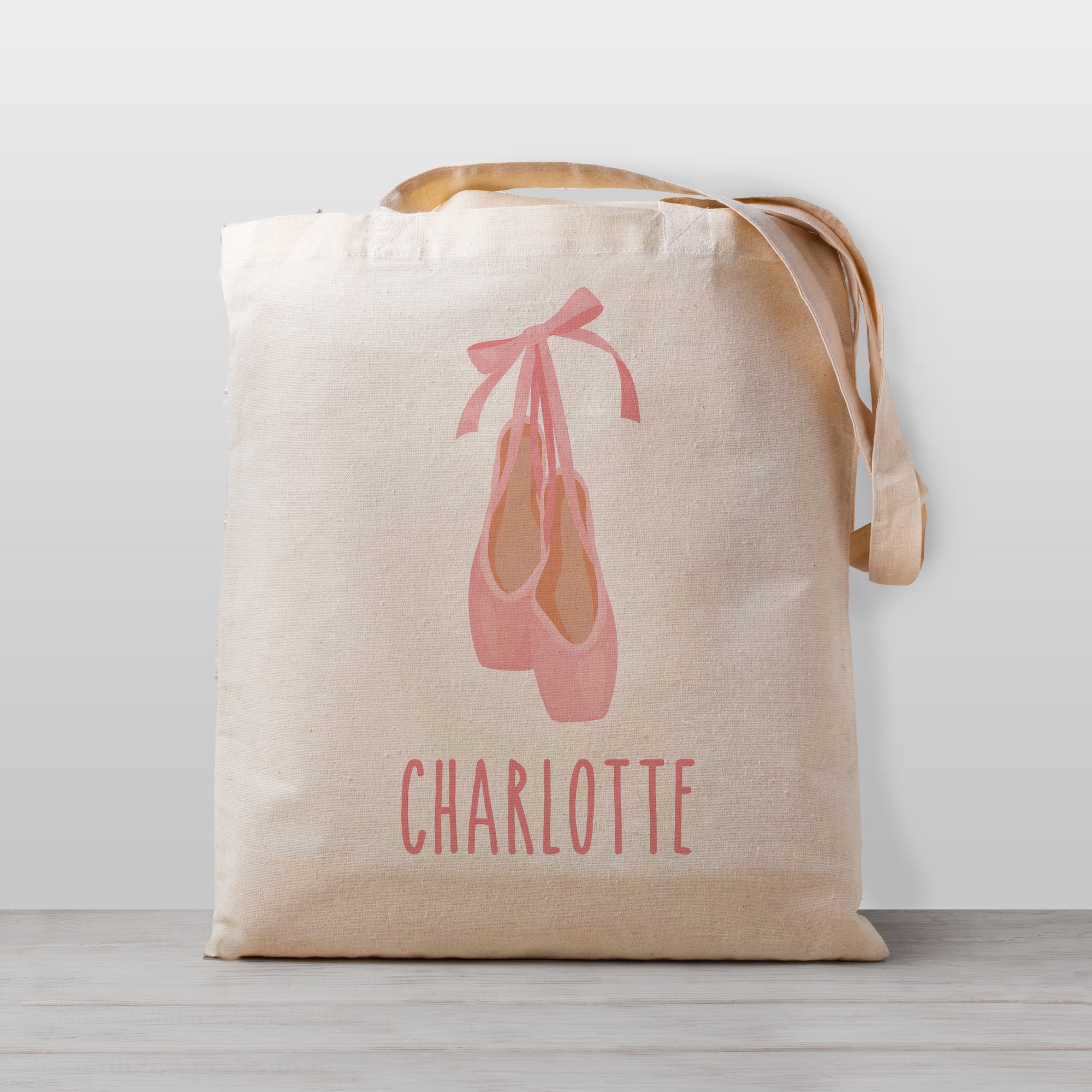 Ballet Shoes personalized tote bag, perfect for your little ballerina to bring all of her items to ballet class