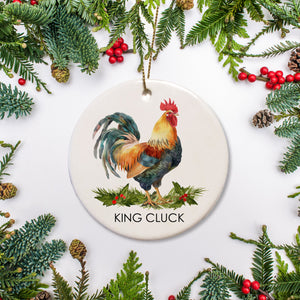 Ameraucana Easter Egger Chicken - Personalized Christmas Ornament, Ceramic, comes with a free gift box and can include a special message on the back