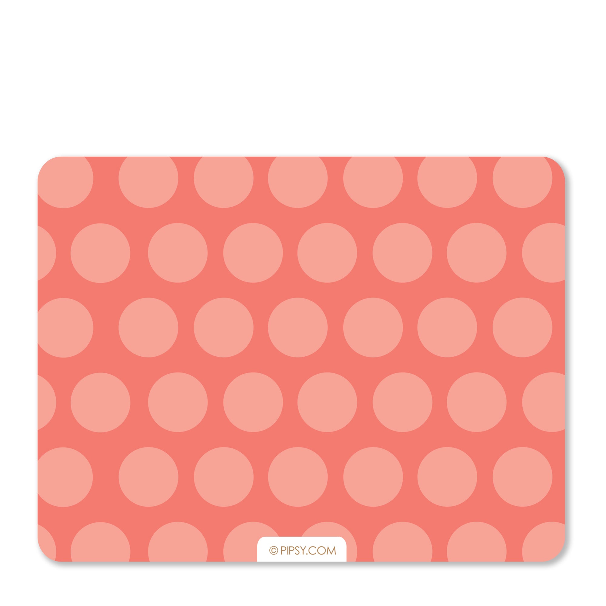 gymnastics girl flat notecards stationery, back view with polka dot pattern