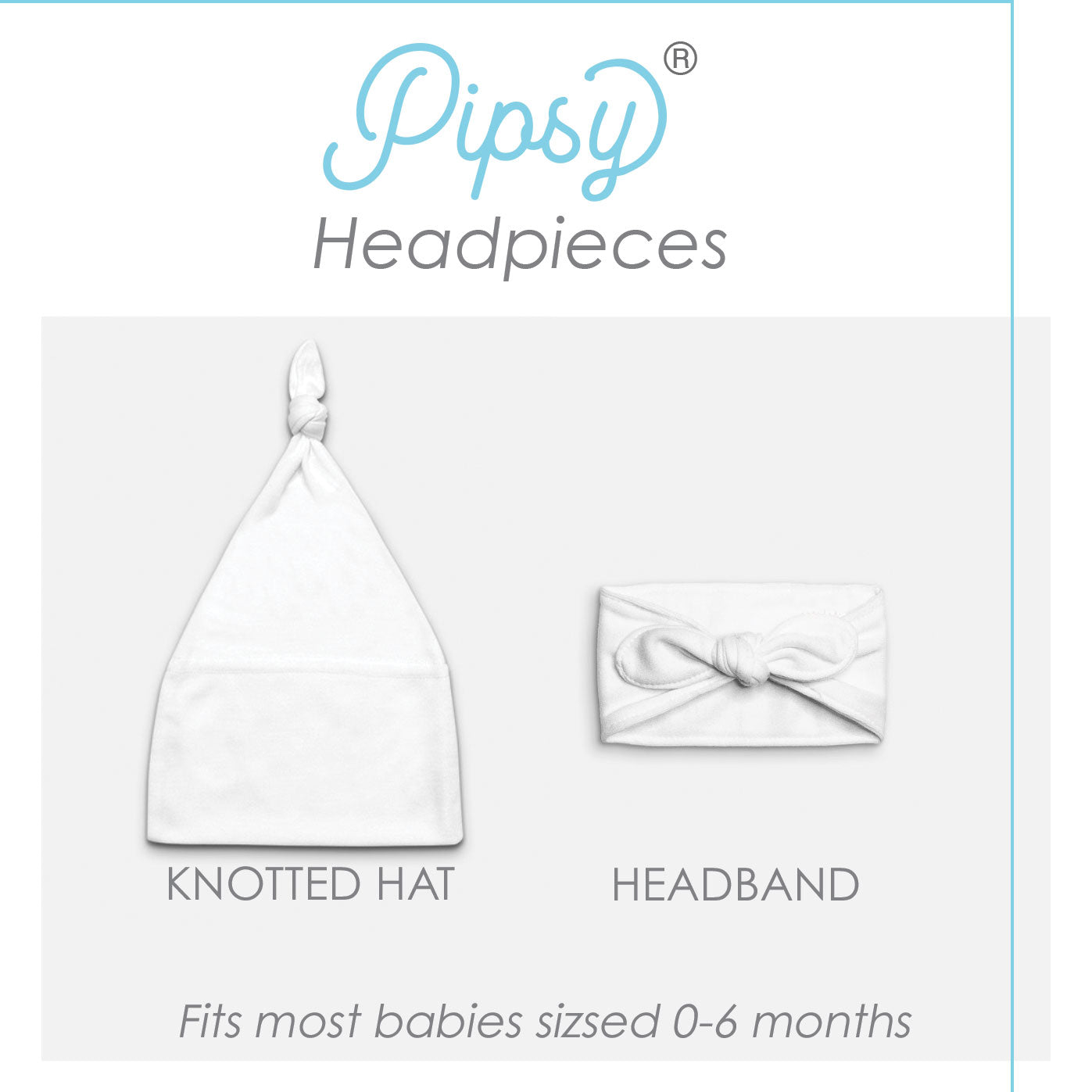 Pipsy headpiece options - knotted hat or headband