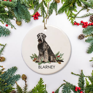 Irish wolfhound Christmas Ornament, personalized