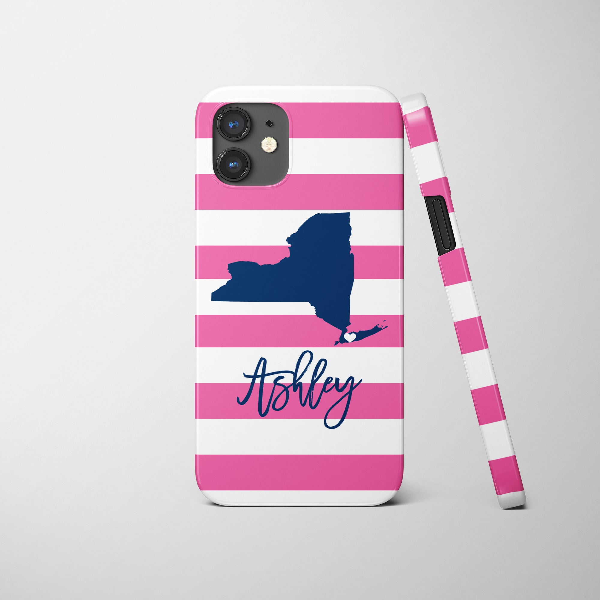 New York Iphone case, personalized with your name, and the heart over your favorite city. colors can be cusotmized