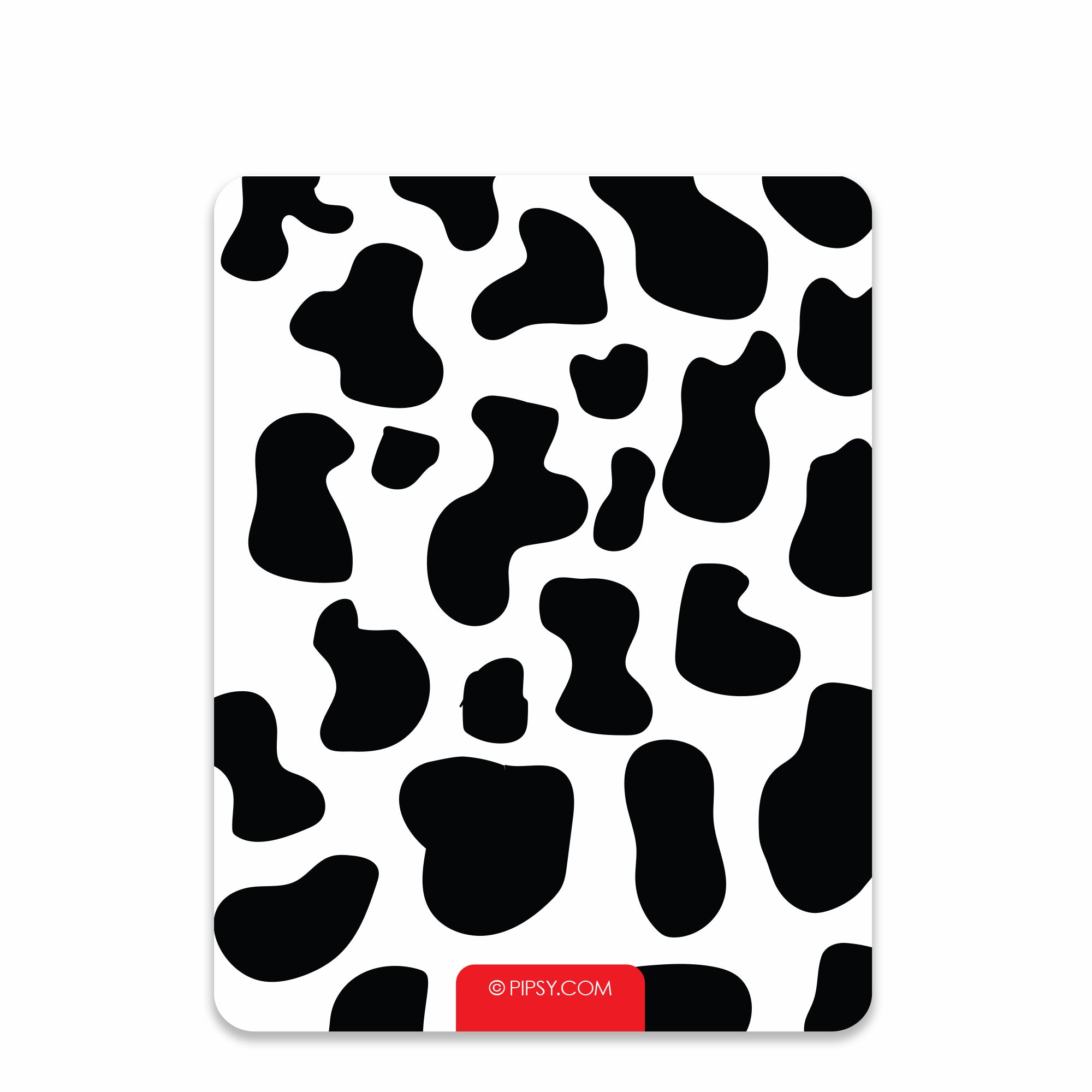 Party Animals Farm Thank you notes stationery, with a cow print on the back, back view