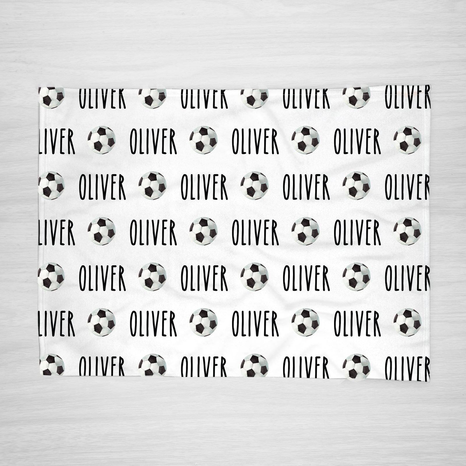 Soccer Name Blanket, personalized with your son or daughter's name, soft fleece