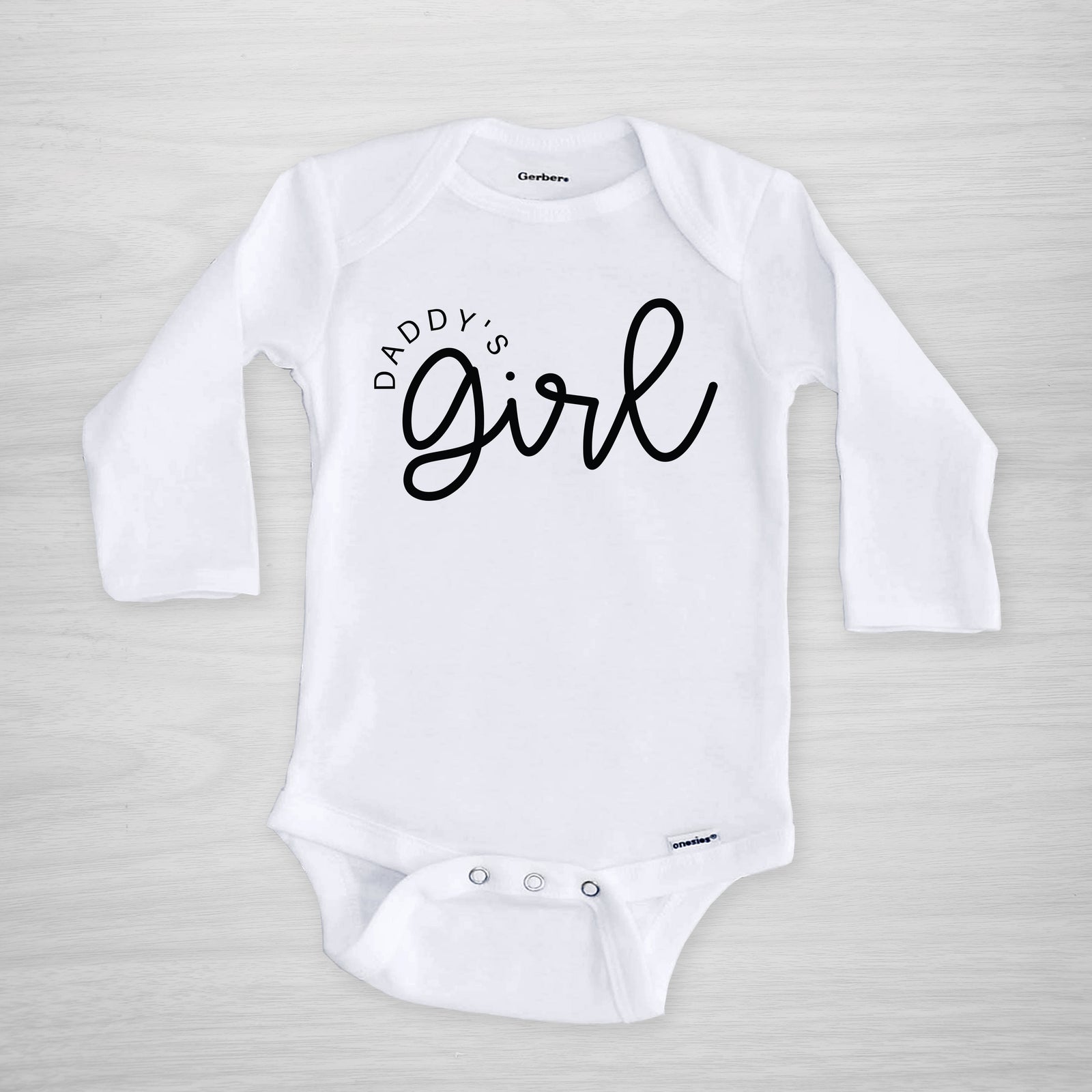 Daddy's Girl Onesie, perfect for father's day, or, let's be honest, any day of the year, short sleeved