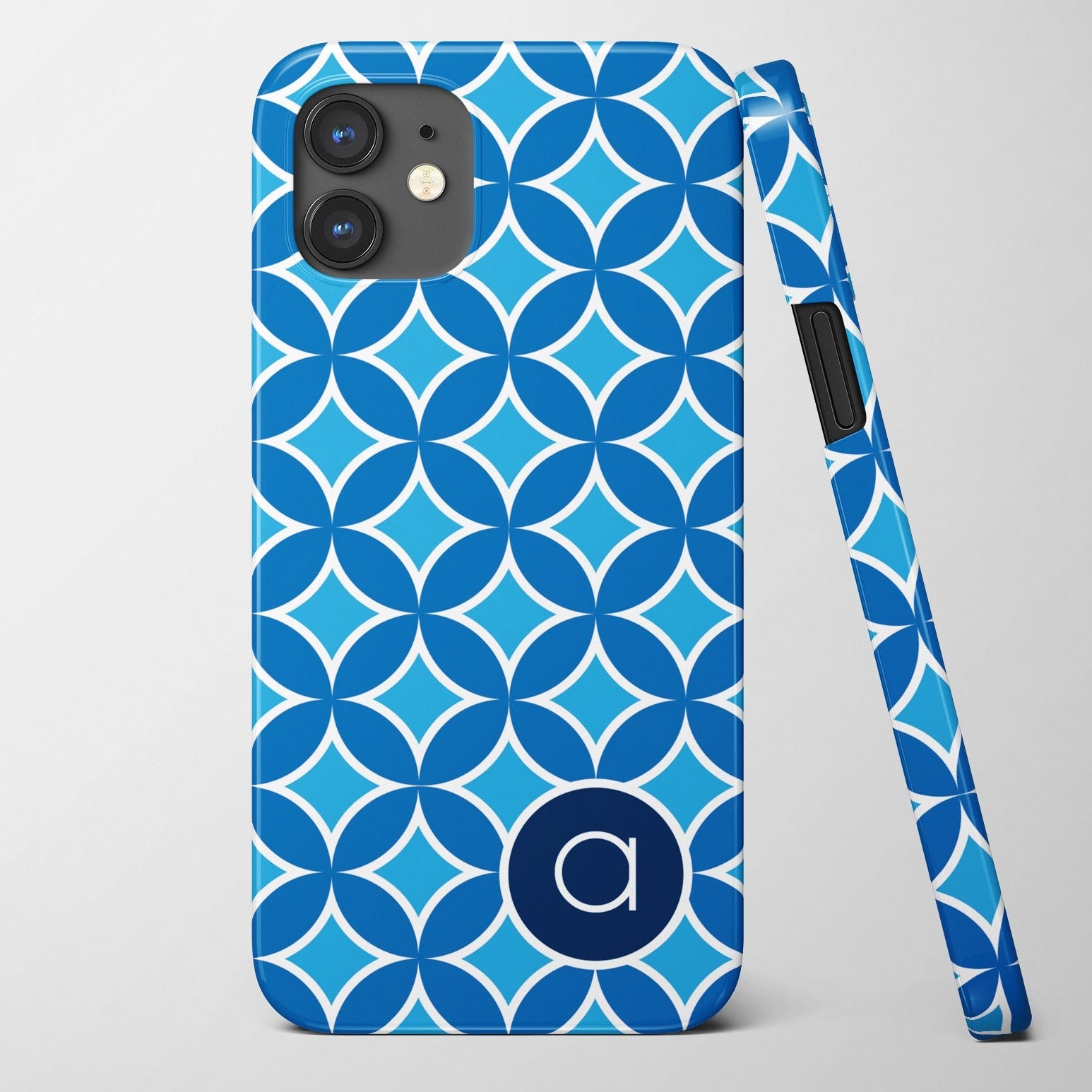 Personalized iPhone 15 case, modern dots, choose any color scheme