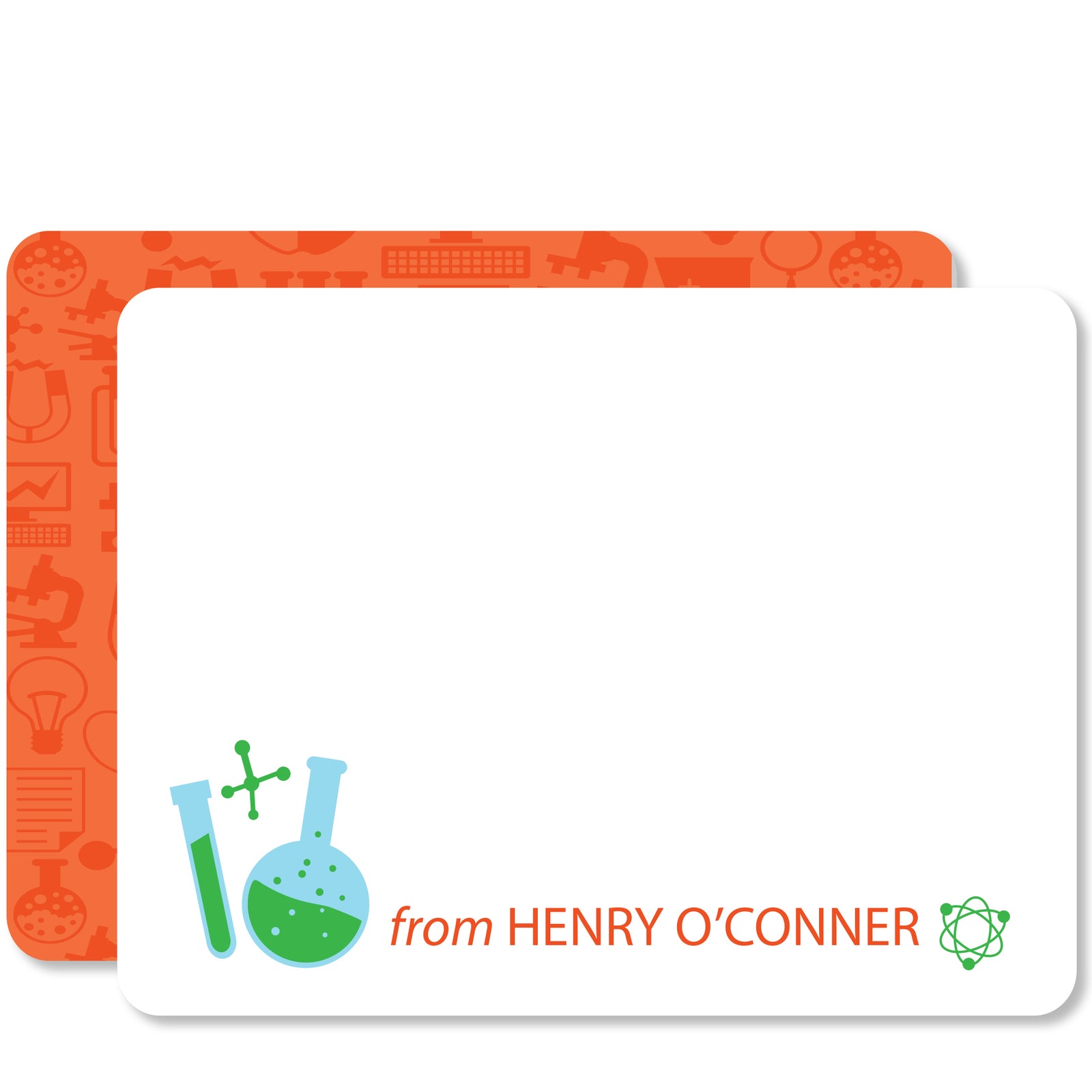 Science Party Flat Notecards (Printed)