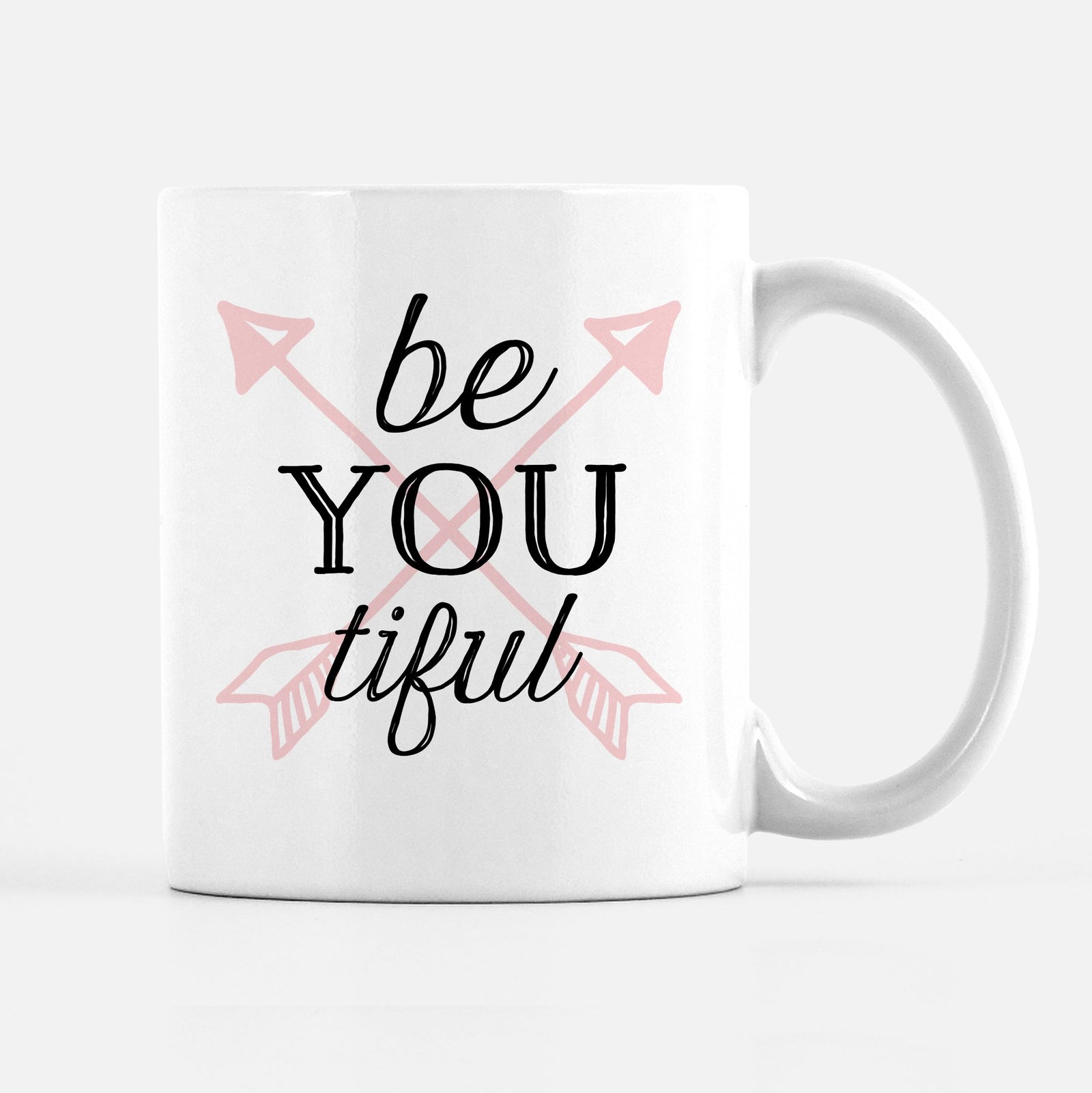 Be-YOU-tiful Mug, Inspirational Quote Mug, Pipsy.COM