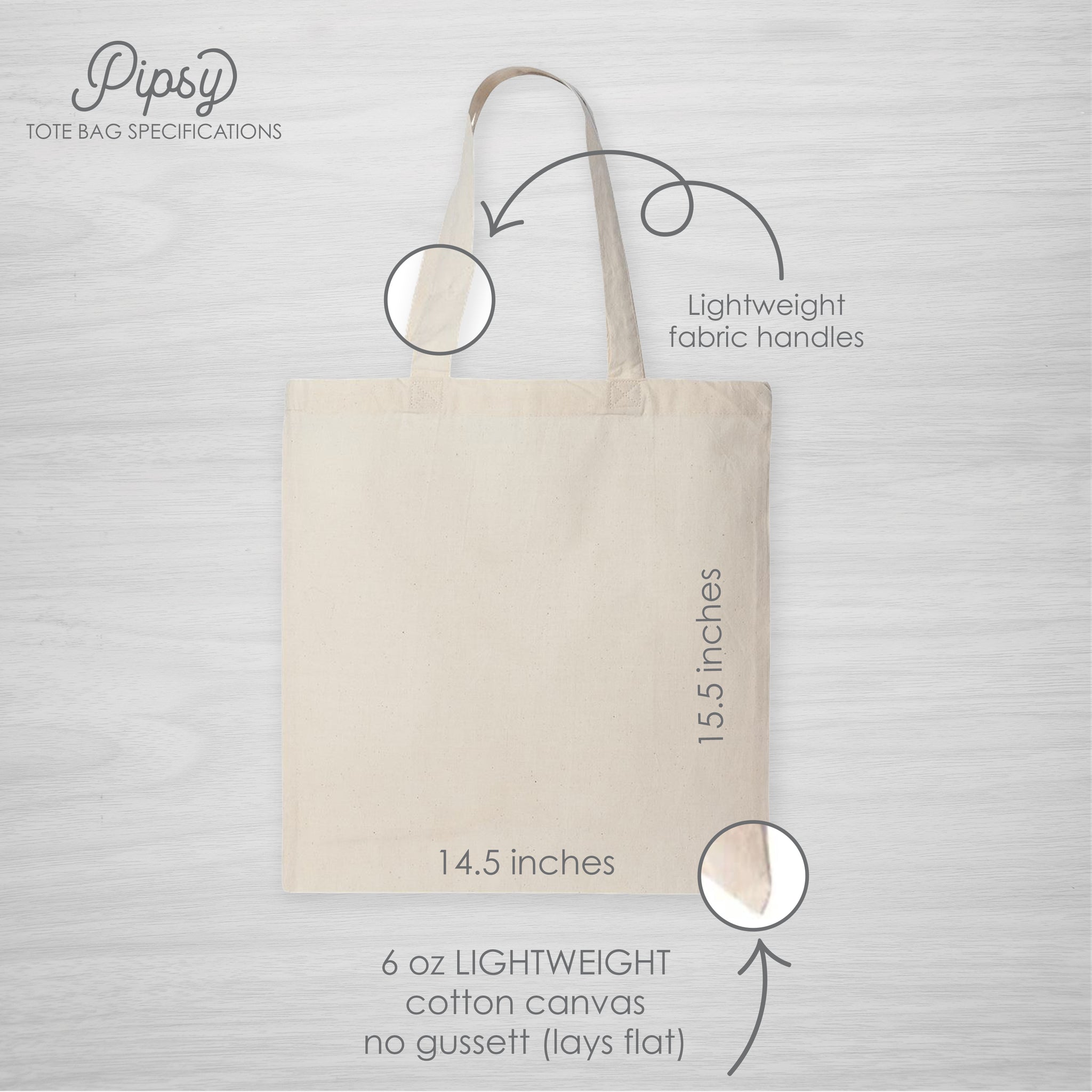 tote bag size chart