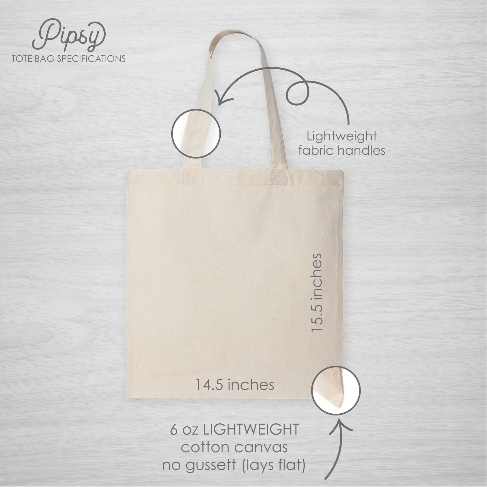 Monkey Personalized Kids Tote Bag, Natural 100% cotton canvas, Pipsy.com