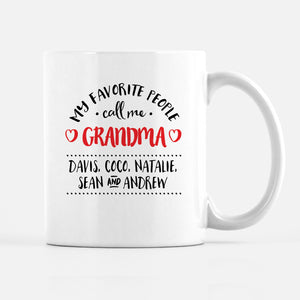 My favorite people call me grandma personalized mug, PIPSY.COM