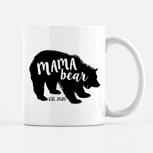 Mama established bear coffee mug