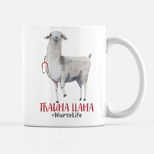 Trauma Llama Coffee Mug, Nurse, Doctor, ER, Surgeon gift | PIPSY.COM