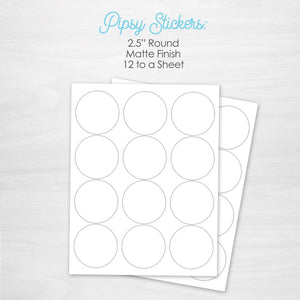 St. Patrick's Day, 2.5" round matte stickers, 12 per sheet, Pipsy.com