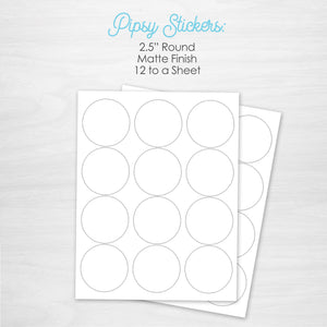 St. Patrick's Day, 2.5" round matte stickers, 12 per sheet, Pipsy.com