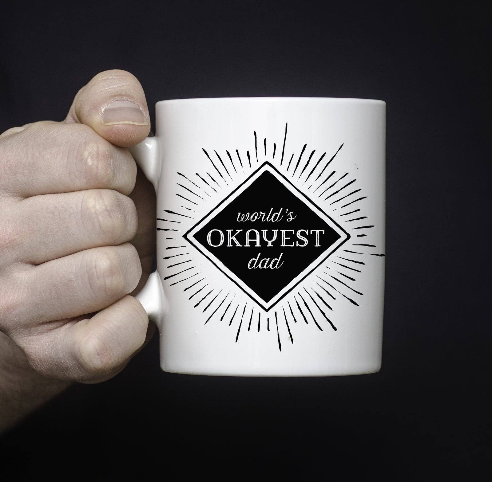 Worlds Okayest Dad Funny Coffee Mug, Pipsy.com