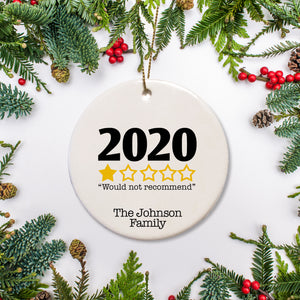 2020 year in Review - 1 star - personalized ornament | Pipsy.com